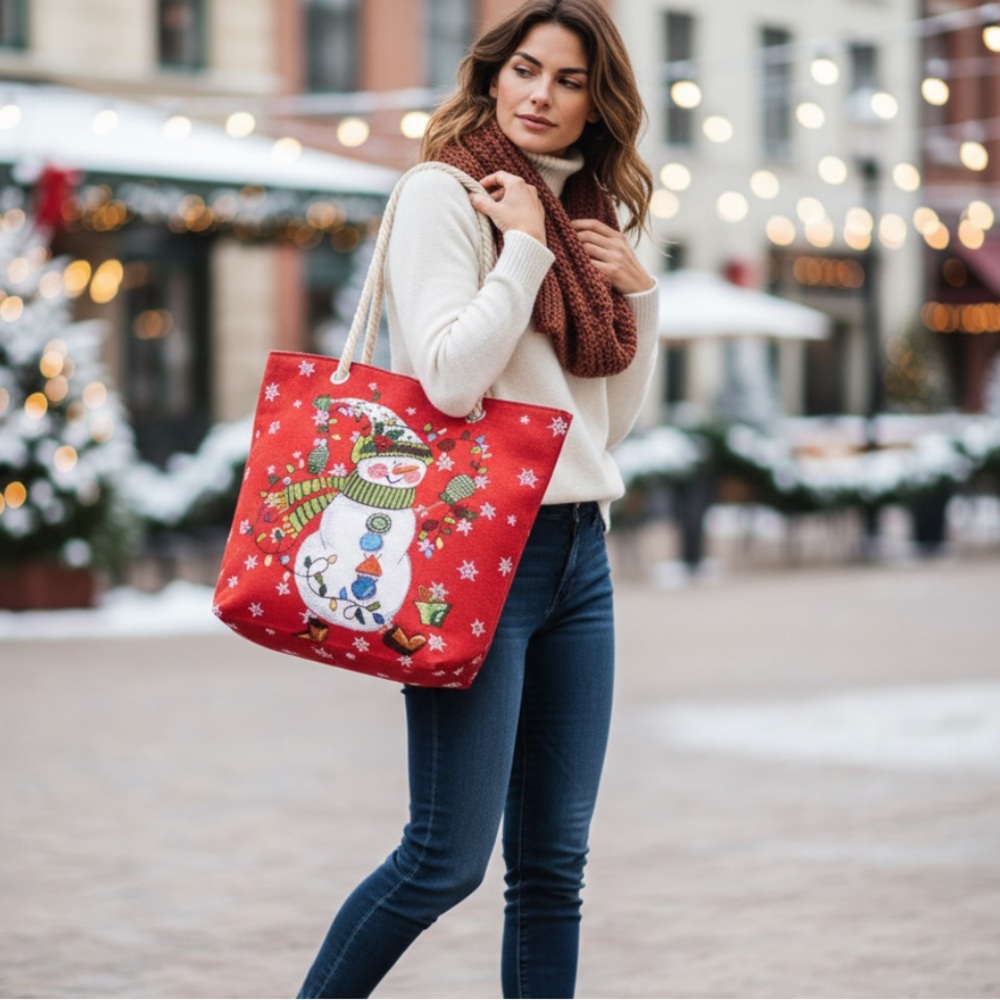 Christmas tote bag!! Nwot! Large capacity! Great for the holidays!